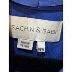 Sachin & Babi French Blue Kayla Halter Gown Size 18 Bow Belted Maxi Photo 6