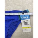 California Waves  Women's Bikini Bottom Blue Size Medium Green Crochet Trim Photo 4