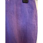 Muse Womens Purple Linen Blend Cropped Pants Size 10 Casual Photo 1