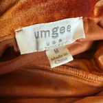Umgee velvet button down swing hem shirt/dress Top Burnt Orange size M. Photo 10