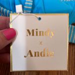 ANDIE x Mindy The Bermuda bikini top stripe splash Blue gold size small NWT Photo 6