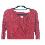 NWT Marina Red Sequin Long Sleeve Lace Party Dress 8 Christmas Holiday Event Photo 5