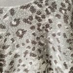 Aerie Leopard Print Pullover Fuzzy Sweater Gray Sz Small Photo 4