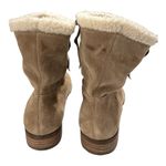 Sole Society  Verona Winter Boots Women's 8.5 Beige Suede Faux Shearling Pull On Photo 2