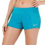Nike Dri-fit Teal Blue Inner Lining Running Shorts Size S Photo 0