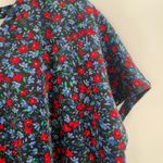 Loft ANN TAYLOR Top Size Medium Velvet Floral Business Casual Office Career Work Photo 3