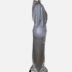 Eliza J  Metallic Silver Maxi Dress Photo 4