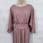 Free People Beach Garcia Midi Dress Womens S Pink Cotton Hemp Low Back Tie NEW Photo 2