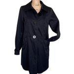 H&M Black Trench Rain Coat Size 8 Photo 0
