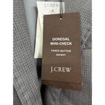 J.Crew  Donegal Mini Check Three Button Wool Cashmere Blazer Jacket Size 8 Grey Photo 2