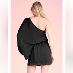 Tyche  NWT hammered satin slouchy one shoulder dress woman size LARGE Photo 1