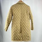 Vintage L.L. Bean Quilted Trench Jacket in Tan Size Small Petite Photo 3