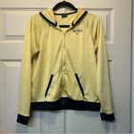 Nike  Mesh Jacket Basketball Full Zip Coat Dull Yellow Kangaroo Pockets Hooded Photo 1