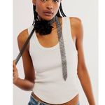 Free People  Royce Flower Choker Black NWT Witchy Necklace Wrap Rhinestones Photo 6