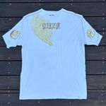 COOGI Y2K White Gold Dragon Graphic Tee w/ Embroidery, Screen-Printing, and Patches Photo 4