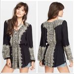 Free People  Wildest Moment black tunic top Photo 1