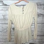 Knox Rose  Boho Long Sleeve Crochet Detail Festival Blouse Lg Photo 2
