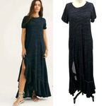 Free People  Havana Tee Maxi‎ Dress Charcoal Gray Black Size XS Photo 1