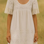 Stone Cold Fox  white eyelet mini dress Photo 0