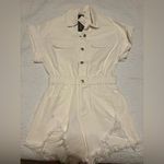 White jean romper Photo 0