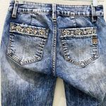 Miss Me MP8677P Vintage 4 Mid Rose Cuffed Capri Jeans Size 24 Photo 6