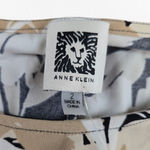 Anne Klein  Khaki Multi Floral Ruffle Sleeve Workwear Shift Dress Size 2 NWT Photo 5