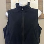 Lands' End Land’s End Women’s Black Full Zip-Up Fleece Mock Neck Vest with Pockets- Medium Photo 1