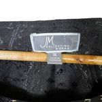 JM Collection  Metallic Wave Print Blouse Womens 1X Black Gold 3/4 Glam Modest Photo 5