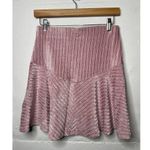 Free People NEW Camden Pink Velvet Ribbed Mini Skirt Size Small Photo 6