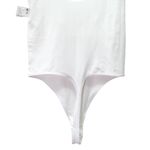 Free People NWT White Clean Lines Scoop Neck Sleeveless Thong Bodysuit Size M/L Photo 8