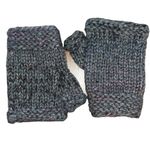 NEW Women’s Fingerless Gloves Mitts Wool Grey Gray Photo 2