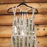 Mac Duggal NWT  93981 HALTER NECK  Mirror EMBELLISHED DETAILED BACK GOWN Dress Nu Photo 8