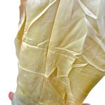 David's Bridal  Butter Yellow Strapless Gown Matte Satin Embroidery Flower 12 Photo 5