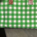 Dooney & Bourke  Green Checkered Tote with Brown Accents Photo 6