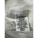 Sanctuary  Ribbed‎ Knit Collared Puff Sleeve Button Up Shirt Women's XL White Photo 7