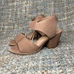 Eileen Fisher Doe Tumbled Nubuck Leather Heeled Sandal in Earth Photo 1
