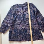 Lane Bryant ‎ Paisley Button Down Shirt Size 14 Long Sleeve Cotton Boho Chic Fall Photo 7