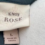 Knox Rose Teal Embroidered Sleeveless Babydoll Blouse Size Large Photo 4