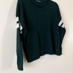 Brandy Melville  Varsity Sweater Green White  One Size OS Photo 2