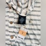 Agnes & Dora  Essentials Button Down Cardigan White/Grey w/Pockets SMALL NWT #202 Photo 5