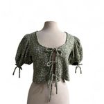 Free People  Green Tie Top Photo 2