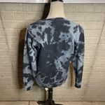Kait Tyler Grey Black Tie Dye Rescued Reclaimed Fleece Crewneck Sweatshirt Small Photo 2