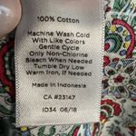 Talbots Red Green Paisley Button Down Shirt Medium Preppy School Office Twee Photo 4