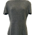 Vintage Valentino gray short sleeves mock neck cashmere wool blend sweater M Size M Photo 0