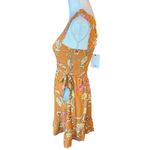 DR2 by Daniel rain burnt orange floral smocked mini dress boho chic Photo 5