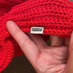 PINK - Victoria's Secret PINK Victoria’s Secrwt bright red open knit oversized sweater, size s, GUC Photo 5