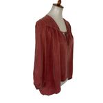 Young Fabulous Broke Blouse Small Pink Long Sleeve Boho Y2K Festival‎ Photo 3