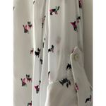 Jane and Delancey Blouse‎ Boston Terrier Frenchie Dog Print Button Down Shirt Size XL Photo 2