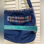 Cute Denim/Aztec Print Purse Blue Small Shoulder Bag Pockets‎ Photo 6