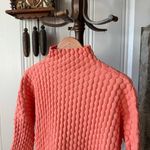 French Connection Mona Mozart Knit Oversized
Jumper Coral Textured Sweater Photo 7